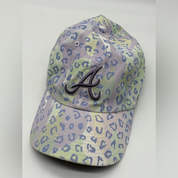 Women’s Pastel Animal Print Braves Cap - Picture 1 of 3